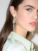 Sparkle Cord Statement Earring | SILVER