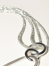 Sparkle Cord Necklace | Silver
