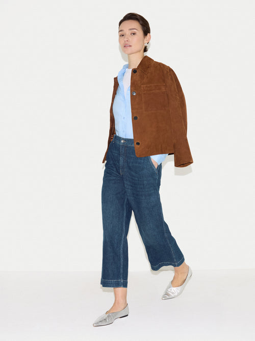 Hampstead Wide Leg Jean | Mid Blue