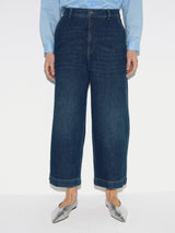 Hampstead Wide Leg Jean | Mid Blue
