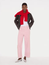 Tyne Wide Leg Cropped Jean | Pink