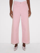 Tyne Wide Leg Cropped Jean | Pink