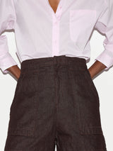 Denim Patch Pocket Short | Purple