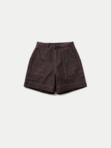 Denim Patch Pocket Short | Purple