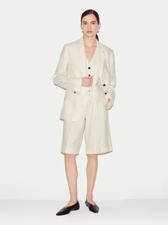 Linen Bermuda Short | Cream