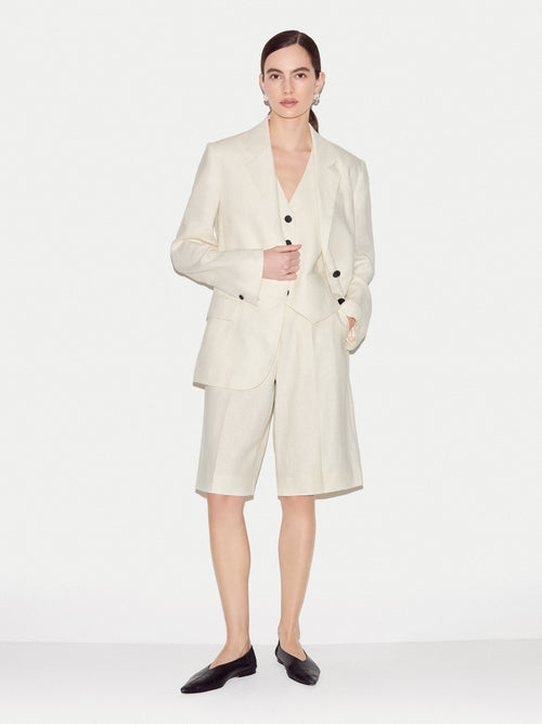 Linen Bermuda Short | Cream