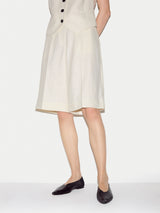 Linen Bermuda Short | Cream