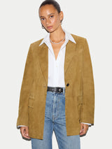 Suede Tailored Jacket | Green