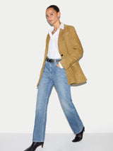 Suede Tailored Jacket | Green