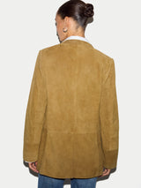 Suede Tailored Jacket | Green