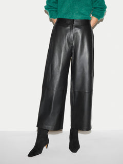 Nappa Leather Culotte | Black