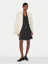 Linen Waistcoat Mini Dress | Black