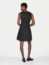 Linen Waistcoat Mini Dress | Black