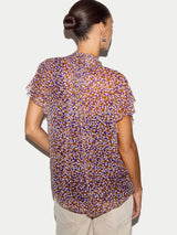 Ditsy Tie Detail Top | Purple