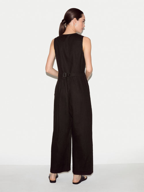 Linen Waistcoat Jumpsuit | Brown – Jigsaw