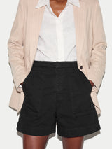 Denim Patch Pocket Short | Black