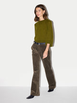 Gauzy Kimono Sleeve Jumper | Green
