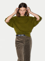 Gauzy Kimono Sleeve Jumper | Green