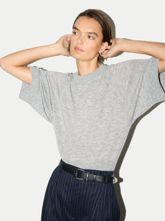 Gauzy Kimono Sleeve Jumper | Grey Melange