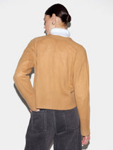 Merino Cashmere Boxy Cardigan | Camel