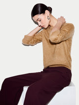 Halo Cashmere Baby Crew Jumper | Camel