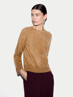 Halo Cashmere Baby Crew Jumper | Camel