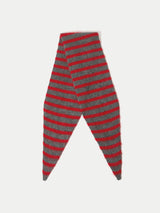 Halo Cashmere Stripe Cravat Scarf | Grey