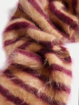 Halo Cashmere Stripe Cravat Scarf | Burgundy