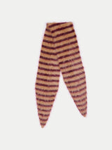 Halo Cashmere Stripe Cravat Scarf | Burgundy