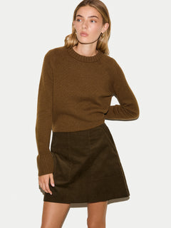 Baby Cord Mini Skirt | Olive