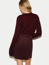 Baby Cord Mini Skirt | Burgundy
