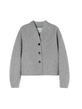 Wool Double Faced Cropped Coat | Grey