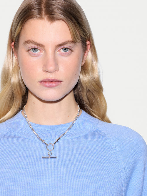T-bar Chain Necklace | SILVER
