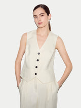 Linen Suit Waistcoat | Cream