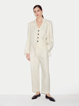 Linen Suit Waistcoat | Cream