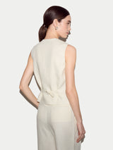 Linen Suit Waistcoat | Cream