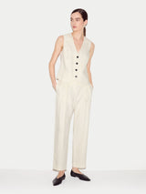 Linen Suit Waistcoat | Cream