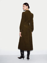 Baby Cord Midi Dress | Olive