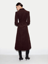 Baby Cord Midi Dress | Burgundy