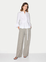 Peplum Cotton Shirt | White