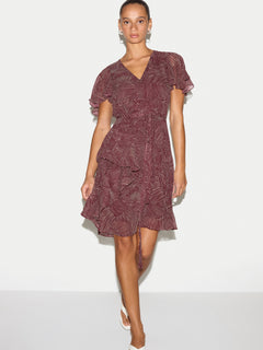 Optic Swirl Mini Dress | Red