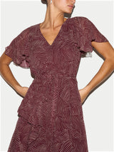 Optic Swirl Mini Dress | Red