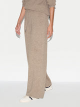 Wool Cashmere Blend Trackpant | Taupe