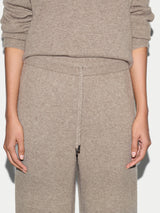 Wool Cashmere Blend Trackpant | Taupe