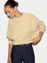 Double Face Knitted Sweatshirt | Cream