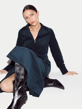 Baby Cord Shirt Dress | Navy