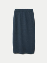 Linen Silk Pocket Skirt | Blue