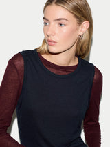 Layered  2 in 1 Top | Navy