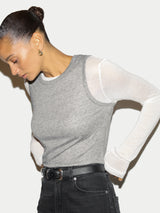 Layered 2 In 1 Top | Grey