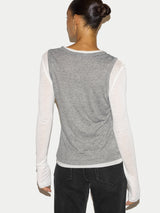 Layered 2 In 1 Top | Grey